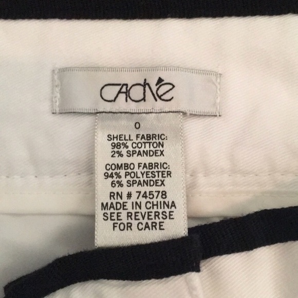 White cache trousers size 0 but fits like a 4 - Picture 3 of 4